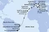 Rio de Janeiro,Buzios,Salvador,Maceio,Santa Cruz de Tenerife,Tangier,Barcelona,La Goulette,Palermo,Naples,Livorno,Marseille