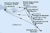 La Romana,Catalina Island,Bridgetown,Fort de France,Pointe-a-Pitre,Road Town,La Romana,Catalina Island,Virgin Gorda,Philipsburg,Fort de France,St John s,La Romana