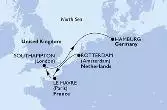 Rotterdam,Le Havre,Southampton,Hamburg