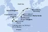 Cherbourg,Le Havre,Southampton,Hamburg,Zeebrugge,Rotterdam