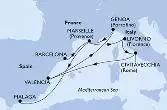 Barcelona,Marseille,Livorno,Civitavecchia,Valencia,Genoa,Marseille,Malaga