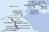 Fort de France,Pointe-a-Pitre,Castries,Bridgetown,Saint George,Kingstown,Fort de France,Pointe-a-Pitre,Philipsburg,Road Town,St John s,Santa Cruz de Tenerife,Palma de Mallorca,Barcelona,Marseille,Genoa,Naples