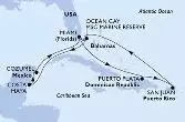 Miami,Ocean Cay,Costa Maya,Cozumel,Miami,Puerto Plata,San Juan,Ocean Cay,Miami