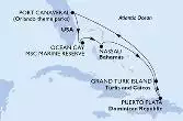 Port Canaveral,Ocean Cay,Nassau,Puerto Plata,Grand Turk Island,Port Canaveral