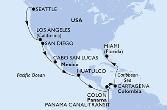 Seattle,Los Angeles,San Diego,Cabo San Lucas,Huatulco,BLB-Panam Canal,CTB-Panama Canal,Colon,Cartagena,Miami