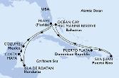 Miami,Puerto Plata,San Juan,Ocean Cay,Miami,Isla de Roatan,Costa Maya,Cozumel,Miami