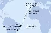 Barcelona,Malaga,Santa Cruz de Tenerife,Maceio,Salvador,Rio de Janeiro