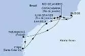 Rio de Janeiro,Buzios,Ilha Grande,Copacabana,Paranagua,Itajai,Ilhabela,Rio de Janeiro