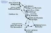 Bridgetown,Kingstown,Saint George,Fort de France,Pointe-a-Pitre,St John s,Philipsburg,Basseterre,Roseau,Fort de France,Pointe-a-Pitre,Bridgetown