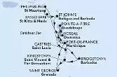 Fort de France,Pointe-a-Pitre,Roseau,Philipsburg,Basseterre,St John s,Fort de France,Pointe-a-Pitre,Castries,Bridgetown,Kingstown,Saint George,Fort de France