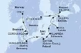 Oslo,Copenhagen,Warnemunde,Gdynia,Klaipeda,Riga,Tallinn,Helsinki,Stockholm,Stockholm