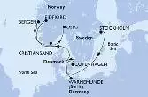 Stockholm,Copenhagen,Warnemunde,Eidfjord,Bergen,Kristiansand,Oslo