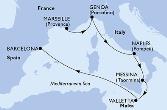 Marseille,Genoa,Naples,Messina,Valletta,Barcelona