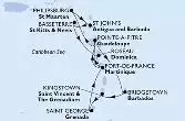 Bridgetown,Kingstown,Saint George,Fort de France,Pointe-a-Pitre,Philipsburg,St John s,Basseterre,Roseau,Fort de France,Pointe-a-Pitre,Bridgetown