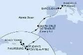 Pointe-a-Pitre,Philipsburg,Road Town,St John s,Santa Cruz de Tenerife,Barcelona,Marseille