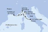 Marseille,Genoa,Civitavecchia,La Spezia,Marseille
