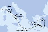 Marmaris,Mykonos,Naples,Civitavecchia,Mykonos,Marmaris