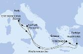 Marmaris,Naples,Civitavecchia,Mykonos,Marmaris