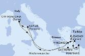 Marmaris,Santorini,Naples,Civitavecchia,Mykonos,Kusadasi,Marmaris