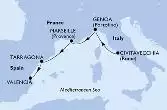 Civitavecchia,Genoa,Marseille,Tarragona,Valencia