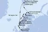 Hamburg,Bergen,Molde Fjord,Longyearbyen,Honningsvag,Tromso,Leknes,Nordfjordeid,Hamburg