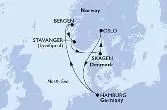 Hamburg,Bergen,Stavanger,Skagen,Oslo,Hamburg