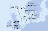 Southampton,Lerwick,Skjolden,Haugesund,Skagen,Southampton