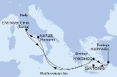 Marmaris,Santorini,Naples,Civitavecchia,Mykonos,Marmaris