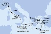 Piraeus,Kusadasi,Heraklion,Katakolon,Naples,Genoa
