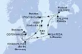 Warnemunde,Klaipeda,Tallinn,Helsinki,Stockholm,Visby,Copenhagen,Warnemunde