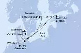 Stockholm,Tallinn,Copenhagen,Warnemunde,Stockholm