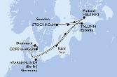 Copenhagen,Warnemunde,Helsinki,Stockholm,Tallinn,Copenhagen