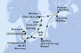 Copenhagen,Warnemunde,Gdynia,Tallinn,Helsinki,Stockholm,Stockholm,Visby,Ronne,Copenhagen