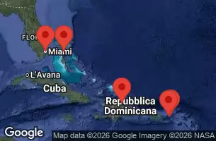 NORWEGIAN AQUA - útvonalterv 7 éjszaka indulás MIAMI, FL kelt 31/01/2027 -  FLORIDA, DOMINICAN REPUBLIC, VIRGIN ISLANDS, BRITISH VIRGIN ISLANDS, BAHAMAS