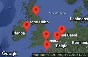 NORWEGIAN DAWN - útvonalterv 11 éjszaka indulás LONDON (SOUTHAMPTON), ENGLAND, GREAT BRITAIN kelt 18/07/2025 -  GREAT BRITAIN, UNITED KINGDOM, DUBLIN  DUN LAOGHAIRE  IRELAND, NETHERLANDS, BELGIUM, FRANCE