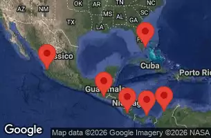 NORWEGIAN JOY - útvonalterv 15 éjszaka indulás MIAMI, FL kelt 25/04/2026 -  FLORIDA, CARTAGENA  COLOMBIA, PANAMA, COSTA RICA, GUATEMALA, MEXICO, CALIFORNIA