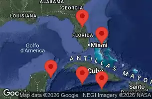 NORWEGIAN PRIMA - útvonalterv 7 éjszaka indulás ORLANDO-BEACHES-PORT CANAVERAL, FL kelt 15/03/2026 -  FLORIDA, BAHAMAS, JAMAICA, CAYMAN ISLANDS, MEXICO