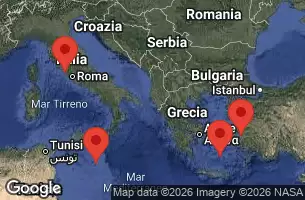 NORWEGIAN VIVA - útvonalterv 9 éjszaka indulás CIVITAVECCHIA  ROME, ITALY kelt 22/07/2026 -  ITALY, MALTA, GREECE, TURKEY