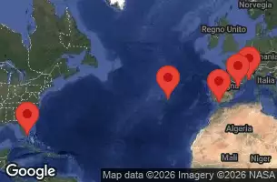 NORWEGIAN VIVA - útvonalterv 15 éjszaka indulás MIAMI, FL kelt 14/04/2026 -  FLORIDA, PORTUGAL, SPAIN, TARRAGONA  SPAIN, FRANCE