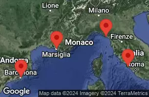 BARCELONA, SPAIN, PROVENCE(MARSEILLE), FRANCE, LA SPEZIA, ITALY, Civitavecchia, Italy, CRUISING