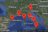 BARCELONA, SPAIN, PROVENCE (TOULON), FRANCE, AJACCIO, CORSICA, Civitavecchia, Italy, Naples, Capri, Italy, Sicily, Messina, Italy, CRUISING, Venice, Ravenna, Italy